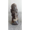 2 x Solid Hand-Carved! African Polished Stone Bust