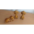Three Vintage Dogs Ornaments