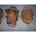 VINTAGE  SET OF 1960'S BOSSONS ENGLAND CHALKWARE WALL HANGINGS -R200 THE LOT