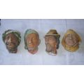 VINTAGE  SET OF 1960'S BOSSONS ENGLAND CHALKWARE WALL HANGINGS -R200 THE LOT