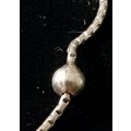 Sterling Silver 925 italy Stamped Ball Bracelet