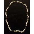 9ct Gold Clasp and Spacers Genuine Pearl Necklace