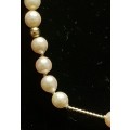 9ct Gold Clasp and Spacers Genuine Pearl Necklace