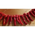 Vintage Large and Heavy Red Branch Coral Necklace
