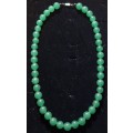 Vintage Genuine Aventurine (Indian Jade) Bead Necklace