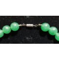 Vintage Genuine Aventurine (Indian Jade) Bead Necklace