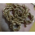 Gold Tone Thick Rope Fashion Choker Chain