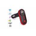 Car FM Wireless Transmitter & Charger - RED & BLACK