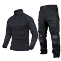 Tactical Uniform set (Excluding Knee & Elbow Pads) - PLAIN BLACK