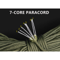 5 Meters Paracord for Survival 9 Stand Cores Parachute Cord Lanyard for Outdoor Camping - BLACK