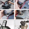 6.3` Waterproof Motorcycle Bike Phone Mount Holder for Handlebar Full Protection Touchable Screen