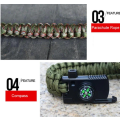 Paracord Survival Tactical 5 in 1 Armband with rope knife - KHAKI CAMO