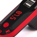 Car FM Wireless Transmitter & Charger - RED & BLACK