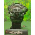 Exponi Men`s Watch - Camo Black and Green