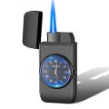 Gas Lighter with Led Watch (Metallic Black)