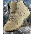 (AK) Anti-Slip Safety Breathable Shock-Absorbing Climbing Hiking Tactical Ankle Boots - Khaki