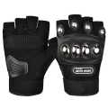 # 7 - Steel Case Half Finger Glove - Black