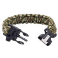 Paracord Survival Flint & Steel  5 in 1 Armband - GREEN CAMO