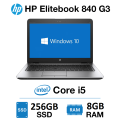 HP ELITEBOOK 840 G3 , CORE I5-6200U @2.40GHz, 8GB RAM ,256GB SSD, INTEL HD GRAPHICS 520