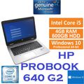 HP PROBOOK 640 G2 Intel Core i5-6200U @2.30GHz , 4GB RAM ,500GB HDD , INTEL HD GRAPHICS 520 14"