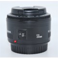 CANON EF 50MM F/1.8 II LENS IN EXCELLENT CONDITION