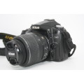 NIKON D90 With 18-55MM VR , Nikon Bag, Very Low Actuation 5555
