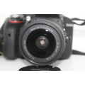 Nikon D3300 , 24.2 MP DSLR with AF-S DX NIKKOR 18-55mm f/3.5-5.6G VR II Zoom Lens, VERY LOW SHUTTER