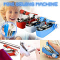 Portable Mini Hand-Held Clothes Fabrics Sewing Machine - RED
