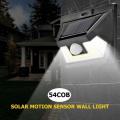 COB 54LED Solar Motion Sensor Wall Light Waterproof Garden Security Lamp