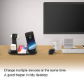 4 in 1 Multi-Functional QI Fast Wireless charging dock station - Black and White