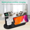 4 in 1 Multi-Functional QI Fast Wireless charging dock station - Black and White