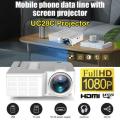 UNIC UC28C Latest mini led video projector HD 1080p support mobile projector, USB, TF Card - White