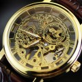 WINNER Automatic Mechanical Unisex Stainless Steel Skeleton Watch