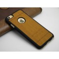 Apple iPhone 6 / 6S Phone Cover (Black with Woodgrain Finish)