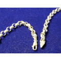 LOVELY GENUINE STERLING SILVER BELCHER CHAIN WITH ITALIAN CLASP IN EXCELLENT CONDITION