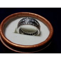 STUNNING SOLID GENUINE STERLING SILVER RING IN PERFECT CONDITION