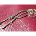 LOVELY 9 CT SOLID GENUINE GOLD BOX NECKLACE WITH ITALIAN CLASP IN EXCELLENT CONDITION