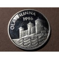1996 Finland Large silver Proof 20 Euro Olavinlinna Castle [RARE] 27 g