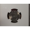 1965 RSA 10 CENT ENGLISH NGC GRADED MS 67 [POP 2. Only one coin graded better]