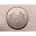 1941 TUNISIA 2 Francs Chambers of Commerce Coinage [Almost Uncirculated]