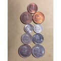 9 x 1965  RSA COINS INCLUDED 1 CENT ENGLISH [Some mint state or proof]