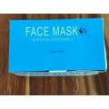 BOX OF 50 SURGICAL DISPOSABLE FACE MASKS WITHOUT GLASS FIBRES [Bid per mask to take 50]