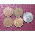 5 COINS FROM RHODESIA