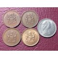 5 COINS FROM RHODESIA