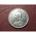 1890 BRITISH STERLING SILVER 1 Florin - Victoria [TWO SHILLINGS]