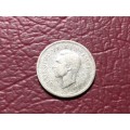 1944 SA UNION SILVER THREEPENCE