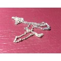 LOVELY GENUINE SOLID STERLING SILVER NECKLACE IN PRESTINE CONDITION