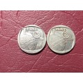 2 x 2002 RSA R1 COINS - [Bid per coin to take both.]