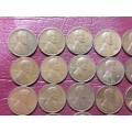 A LOT OF 33 USA 1 CENTS - ALL DIFFERENT DATES - [Bid per coin to take all.]