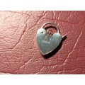 LOVELY GENUINE SOLID STERLING SILVER HEART CHARM - [L 20 mm]